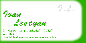 ivan lestyan business card